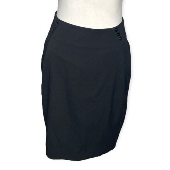White House Black Market Midi Pencil Skirt Black Size 4 - Picture 8 of 8
